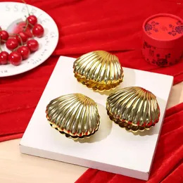 Gift Wrap 5 Shell Shape Velvet Jewelry Box Wedding Engagement Ring For Display Ornament Holder Candy
