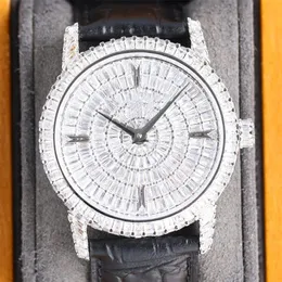 Diamant-Herren-Automatikuhren, 40-mm-Zifferblatt, silberne Farbe, 9015-Uhrwerk, Saphir-316L-Feinstahl-Mann-Armbanduhr315O