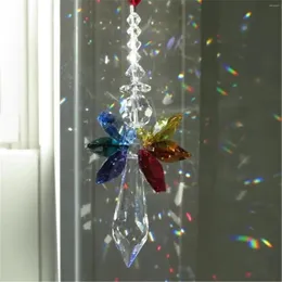 Decorazioni natalizie moderne arcobaleno cristallo angelo chakra suncatcher cala heart wall finestra finestra a vento cornici appeso ornamenti