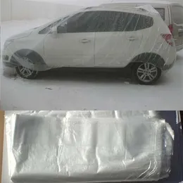 Bil täcker Elastic Clear Plastic Universal Waterproof Anti-Dust287G