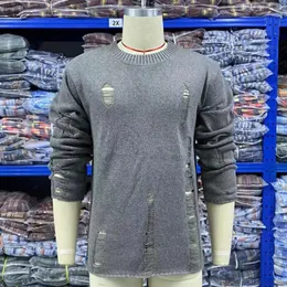 Suéteres masculinos Men suéter de base no pescoço de outono de inverno de inverno de tricô de tricô temperamento de fundo de fundo masculino roupas masculinas