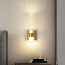 Duvar lambaları cam lamba retro kristal aplik aydınlatma lampen modern yurt oda dekor led ışık dış