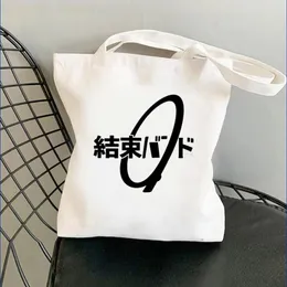 Shopping Bags Bocchi The Rock Manga Ryo Bag Jute Cotton Bolsa Bolso Canvas Tote Net Woven Sac Toile
