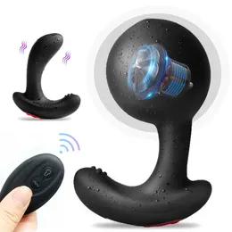 Itens de beleza novos sem fio remoto enorme enorme vibrador inflação dilatador anal plug plug plug massager masculino BOMBO SEXY TORYS PARA HOMENS Mulheres