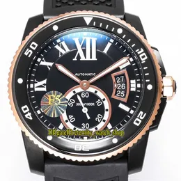 TW F5バージョンキャリバーDE W2CA0004 CAL 1904-PS MC AUTOMATAC BACK BIG DATE DIAL LUMINOUS MENS WATH CERAMIC BEZEL RUBBERSPORT2817