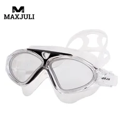 Goggles MaxJuli Vuxen Simning Simglasögon Vattenskläder Anti UV Skyddad vattentät justerbar näsa J8170A 230104
