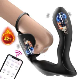 Секс -игрушка массажер мужской простат -массажер Bluetooth управление приложением для анального вибратора дилдо задержка эякуляции.