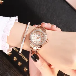 Geneva Designer Women Rhinestone Watches Lady Dress Watch Diamond Luksusowy na rękopisie Kryształowy kwarcowy zegar na rękę