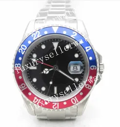 Męskie Super BPF Factory Factory Edition 40 mm Blue Red Stopel Watch Automatyczne Azja 2813 Stal 16710 Mężczyźni 1675 Sapphire Crystal Kryształowe zegarek