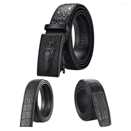 Belts Durable Casual Man Vintage Business Crocodile Pattern Waist Band Leather Belt Automatic Buckle Waistband