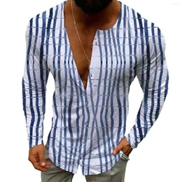 Camicie casual da uomo Giacca da uomo acquerello tie-dye di grandi dimensioni con maglione primaverile e autunnale Camicia sottile con aria condizionata Estate