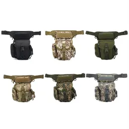 Thigh Drop Leg Bags Outdoor Sports Nylon Waterproof Waist Bum Fanny Pack Molle Belt Pouch Cycling Hiking Accessories259s