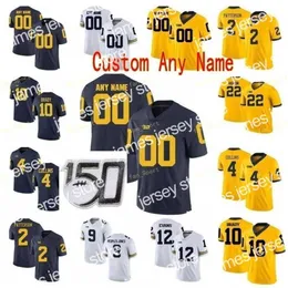 American College Football Wear Thr NCAA College Jerseys Michigan Wolverines 18 Peters 55 Devin Bush 13 Tru Wilson 22 Karan Higdon 12 Chris Evans Custom Football Stitc