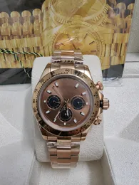 Z pudełkiem wysokiej jakości automatyczny 2813 Ruch mechaniczny zegarek Brown Dial Watches Men 116508 116528 Chronograph MensWatches 208896
