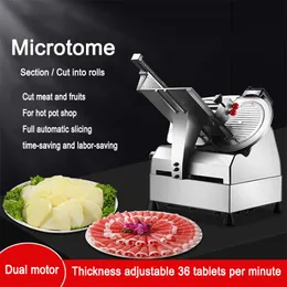 Affettatrice elettrica Tritacarne Commerciale Casa Completamente Automatica Rotolo di Agnello Affettatrice di Pane Prosciutto Congelato 220V 250W