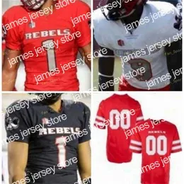 American College Football Wear Thr NCAA College-Trikots UNLV Rebels 10 Darren Woods Jr.80 Brandon Presley 9 Tyleek Collins 2 Mekhi Stevenson 1 Rogers Custom Football