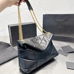 Projektant loulou puffer totes koperta torebki łańcuchowe torby na ramię w pikowanym jagnięcą worku crossbody crossbody Portfel zamykania snapów z