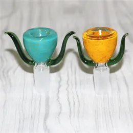 14mm flower shape hookah glass bowl male joint tobacco hand bowl piece smoking accessories For Bong Water Pipe oil rig