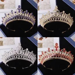 Festlig festtillbehör bröllop tiara diamant barock födelsedag huvudbonad krona strass med smycken hår tillbehör brud kronor headpieces hg202004112