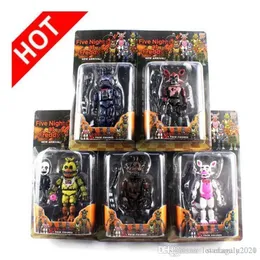 New 5Pcs FNAF Anime figure with light Five Nights Game Pvc Action