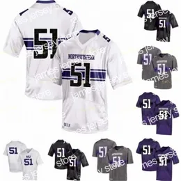 American College Football Wear THR NCAA College Jerseys Northwestern 25 Isaiah Bowser 88 Bennett Skuwronek 18 Clayton Thorson 28 Jeremy Larkin Custom Football Stit