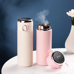 Water Bottles Smart Thermo Temperature Display Thermos Stainless Steel Vacuum Flask Coffee Mug Tea Milk Portable 230104