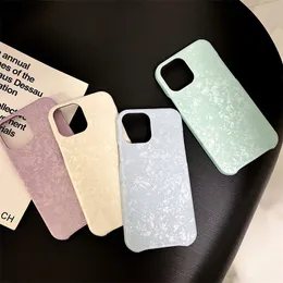 Luxury Designer Phone Cases For iPhone 14 13 12 mini 11 Pro X XS XR Max Fashion Beautiful premium pu leather simple Shell pattern design Hard ins style hard cover case