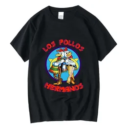 Męskie koszulki Xin Yi Wysokiej jakości T-shirtcotton Breaking Bad Los Pollos Brothers Brothers Wydrukowane śmieszne koszulki męskie koszulki T230103