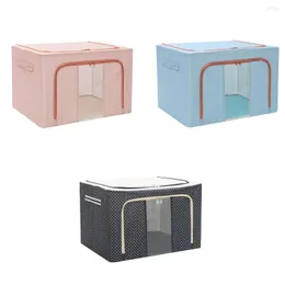 Storage Bags Clothing Dustproof Box Moisture-proof Fodable Basket Transparent Container Wardrobe Student Home Closet Sweater