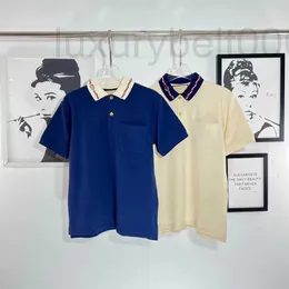 Polo da uomo firmata Primavera estate nuovo colletto doppia G twist corda ricamo bavero camicia POLO per uomo donna amanti maniche corte T 9TF9