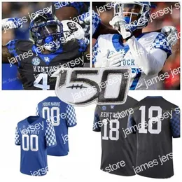 American College Football Wear Thr NCAA College Jerseys Kentucky Wildcats Custom