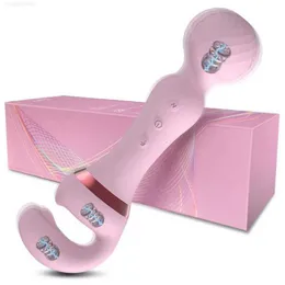 Sex Toys Massager potężny 2 w 1 wibrator Av żeńska magiczna różdżka stymulator stymulatora USB ładowanie 20 trybów g gildo