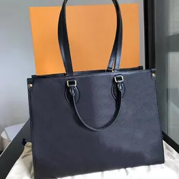 Luxury Designer Woman Shoulder Bag Tote Shopping V￤skor Handv￤ska Purse Datumkod Serienummer Flower Fashion On Go245N