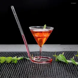 Bicchieri da vino Bicchiere da cocktail Cannuccia Calice a spirale creativa a coda lunga Tazza da tostatura