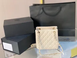 Mini Kanal El Çantaları Lüks Çantalar Kadın Küçük Kova Çanta Cüzdanlar Tasarımcı Kadın Çanta Havyar Kapitone Omuz Debriyaj Bayan Cl Bez Çantalar Sac Messenger Cüzdan