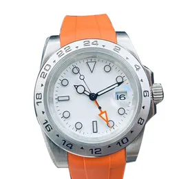 Luxury Designer Watch Mens Watch Automatic Machine 904L Rostfritt stål Klockor 40mm gummiband Precis Precision Högklassig armbandsur