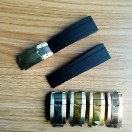 Cinturino da 20 mm adatto per ROLEX SUB GMT YM nuovi accessori per orologi con cinturino impermeabile morbido e durevole con chiusura in acciaio originale argento Orologio 2428