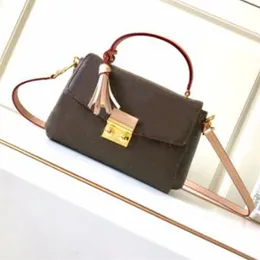 Designer Bag Woman Handbag Tote Serie Number Läder handväska Purse mode Datumkod Flower215G