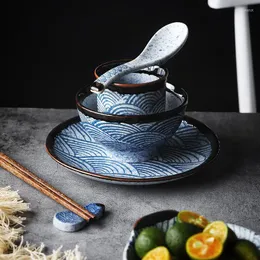 Plates Japanese Ceramic Plate Salad Bowl Coffee Cup Soup Spoon Restaurant Kitchen Steak Dinner Breakfast
