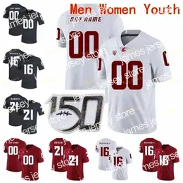 American College Football Wear NCAA College Jerseys Washington State Cougars 1 Davontavean Martin 10 Kirkland Parker 10 Ron Stone Jr. 10 Trey Tinsley Custom Footbal