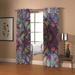 Cortina Softbatf Mandala Impressão Blackout Cortinas cortinas de tecido Janela para a sala do quarto da sala
