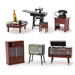 ODORIA 6PCS 124 Japanse vintage meubels poppenhuis miniatuur accessoires koelkast magneet set decor speelgoed cadeau y200428211h