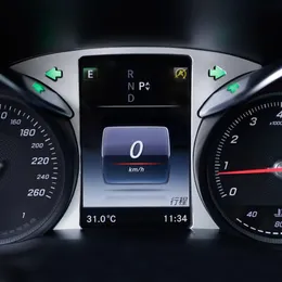 자동차 스타일링 드라이빙 컴퓨터 화면 컴퓨터 패널 대시 보드 커버 트림 프레임 스티커 Mercedes Benz C Class W205 GLC 자동 ACCE257S 용 자동차 스타일