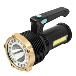 Torce elettriche Torce Faretto ricaricabile Mano Helashlighld Ft Faro da esterno con LED da 1000 lumen