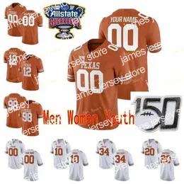 Американский колледж футбол Thr Ncaa College Jerseys Texas Longhorns 34 Рикки Уильямс 40 Ayodele Adeoye 46 Джозеф Оссай 46 Малик Джефферсон Custom Football Stitc