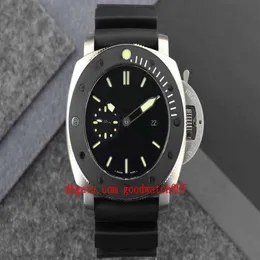 3 dias masculinos 9015 de 47 mm de movimento automático Relógio preto moldura de cerâmica safira de cristal Moda de cristal esporte luminoso watc233g