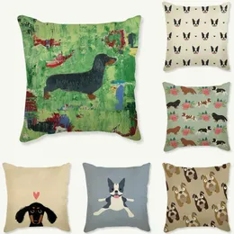 Cuscino Cute Dog Nordic Animal Sofa Throw Cover Lovely Pets Puppy Decoration Kid's Nursery Art Room Chair Almofadas