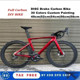 Весь красный вар углеродного велосипеда Complete Bike Glossy с 105 R7020 GroupSet C60 ACE CARDON WHEELSET DPD