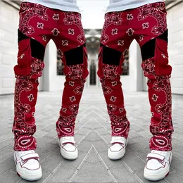 Pantaloni da uomo firmati High Street Pantaloni casual multitasche per uomo e donna Pantaloni da jogging patchwork con coulisse Pantaloni sportivi hip-hop alla moda Harajuku