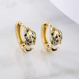 Pendientes de aro COMPRAR Serpiente de cobre de color dorado para mujer Chica Accesorios de joyería de fiesta Pendiente de boda delicado Expoxy de moda